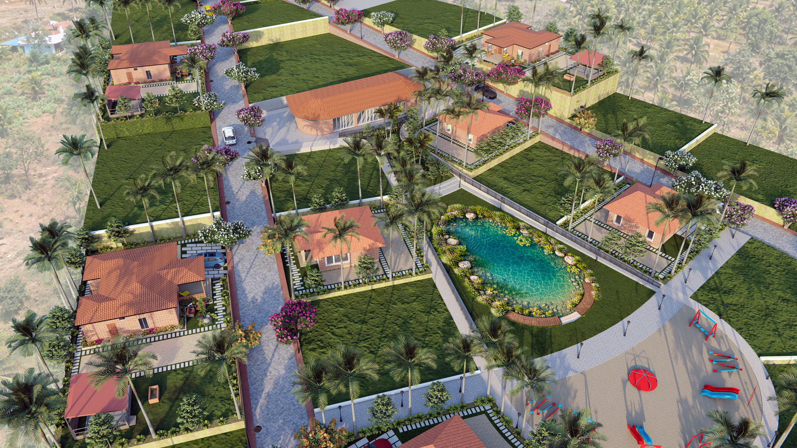 Swadesha Eco Viva central garden visualisation